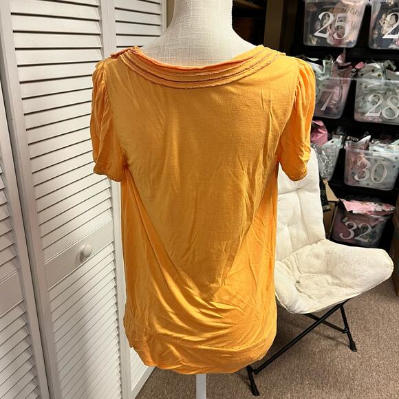 Vivienne Tam Orange Textured Top - Picture 7 of 8